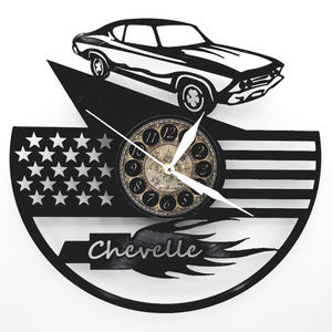 CHEVROLET CHEVELLE vinyl record clock